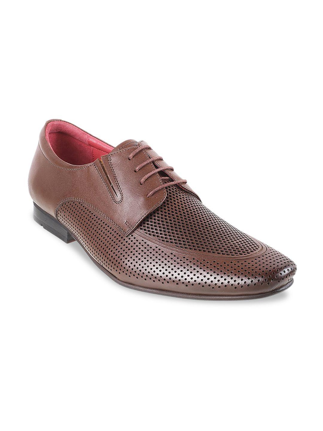 davinchi men perforated leather formal derbys