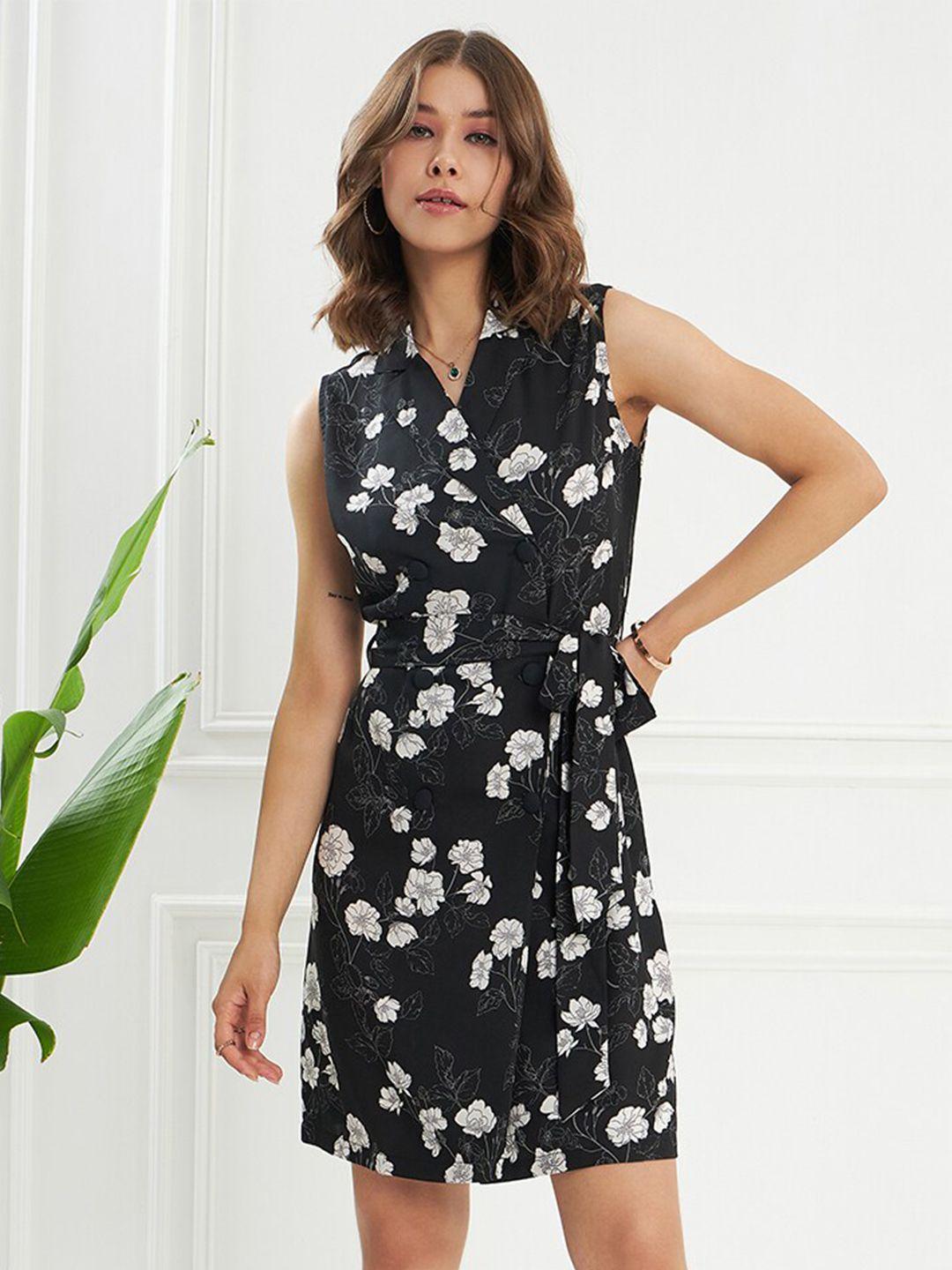 kassually floral printed fit & flare dress