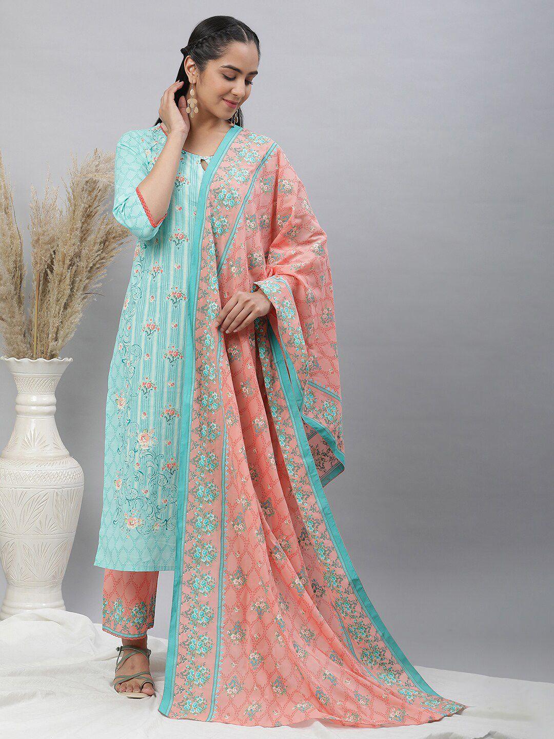 aurelia pure cotton floral printed dupatta