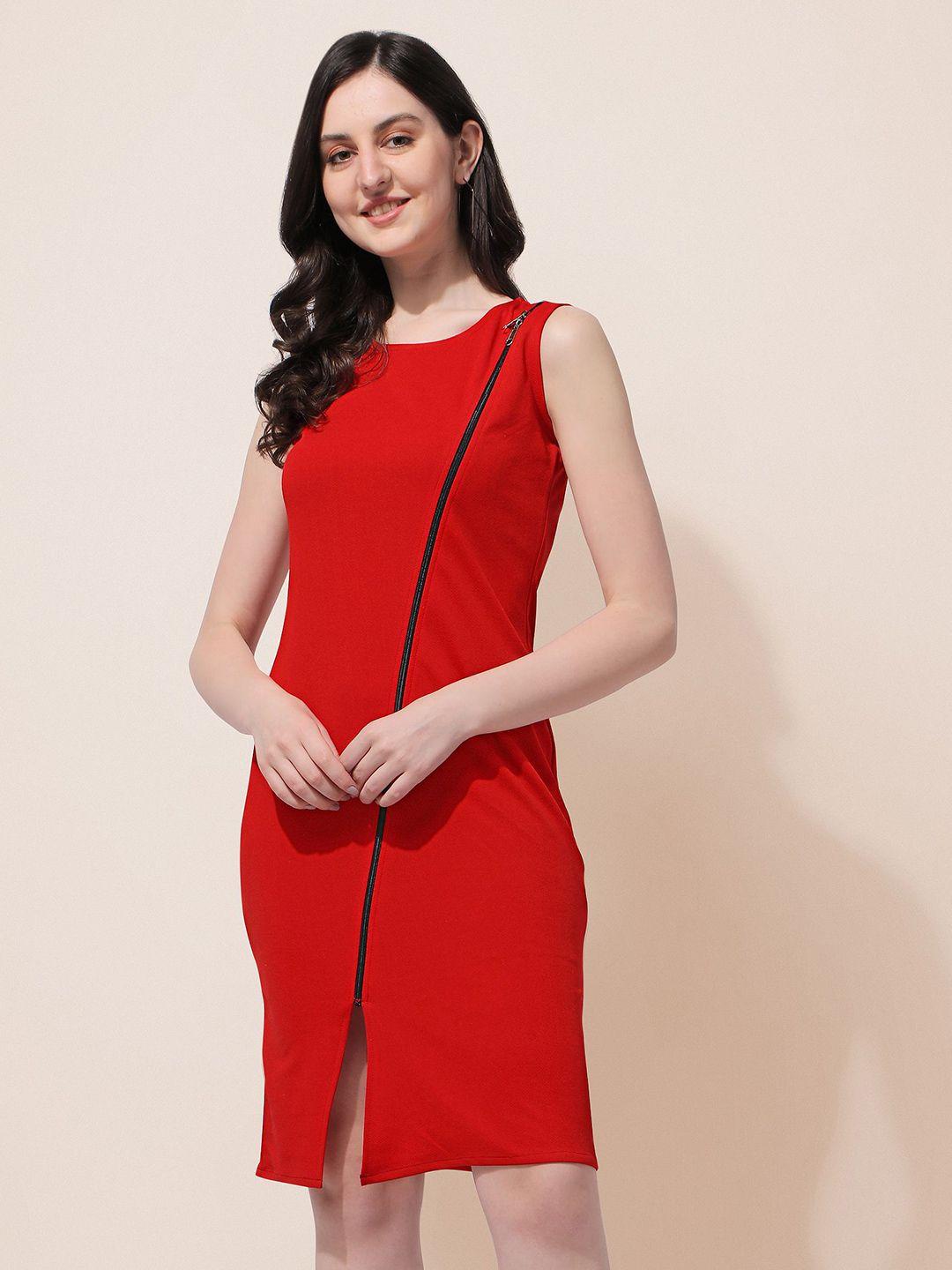 baesd round neck sleeveless sheath dress