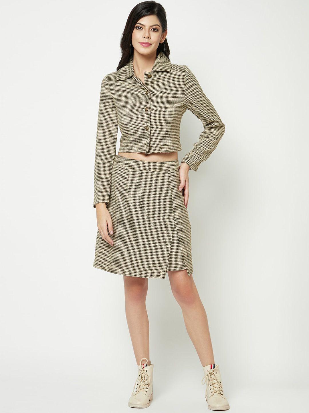 house of s checked coat and skirt co-ords