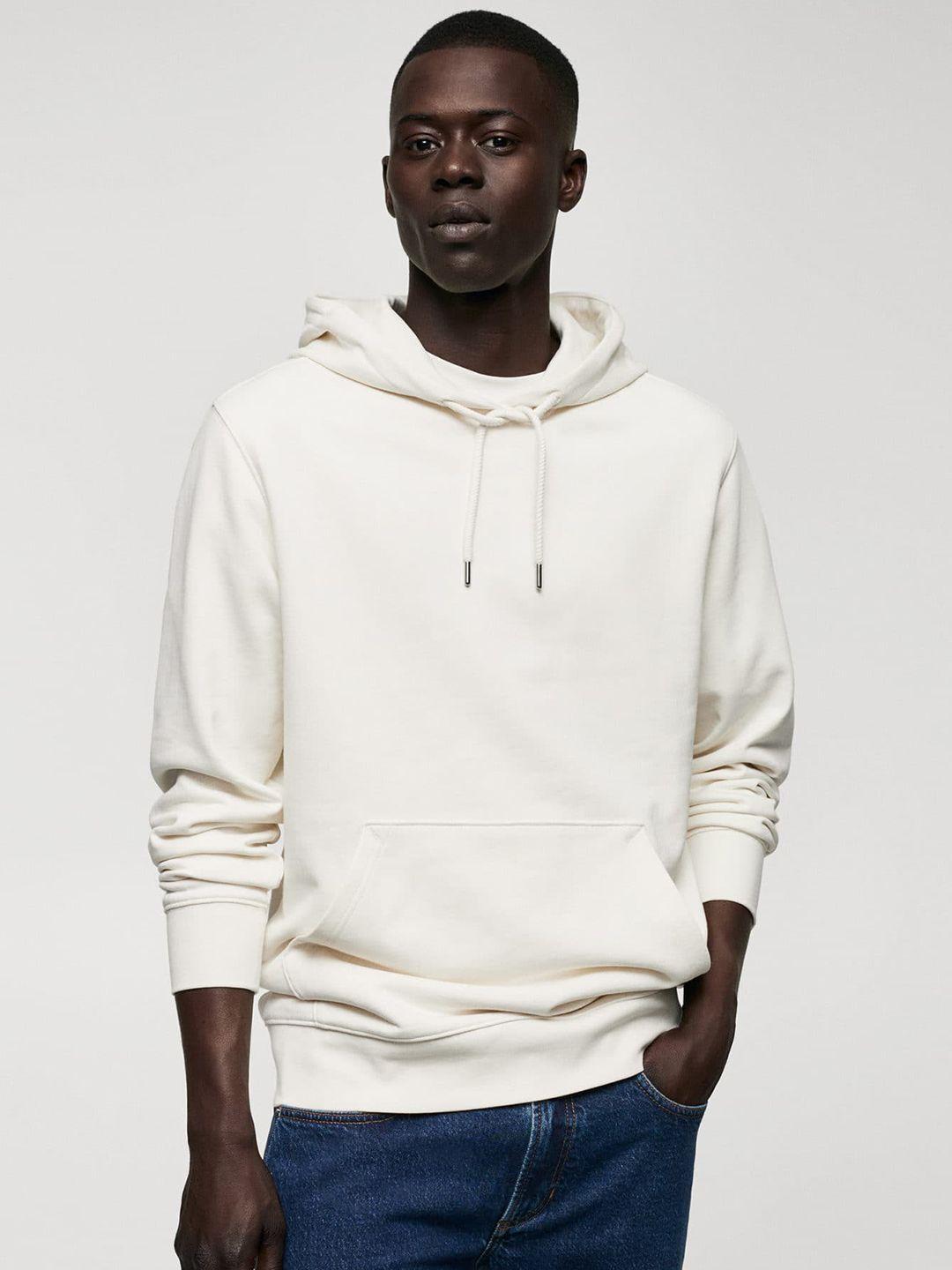 mango man pure cotton hooded sweatshirt