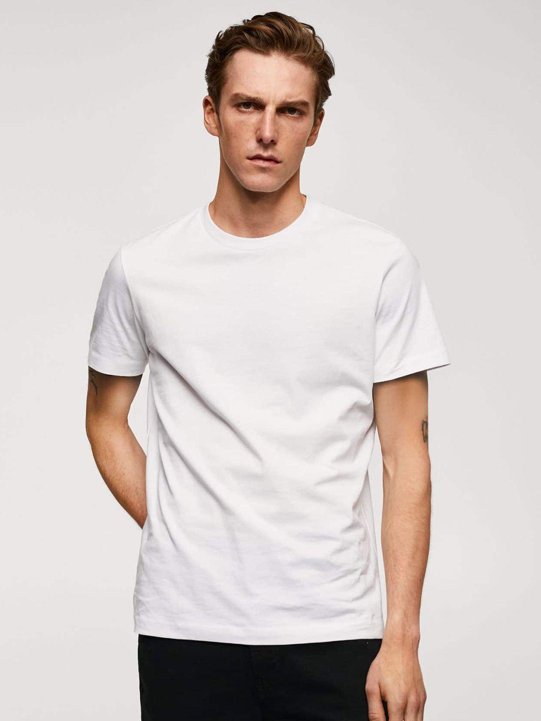 mango man regular fit pure cotton t-shirt