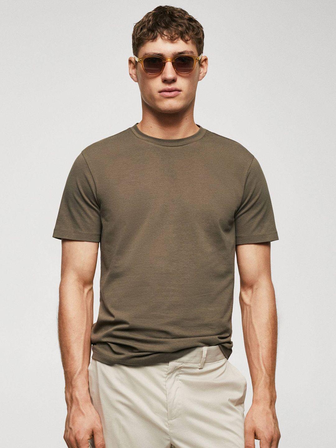 mango man solid lightweight t-shirt