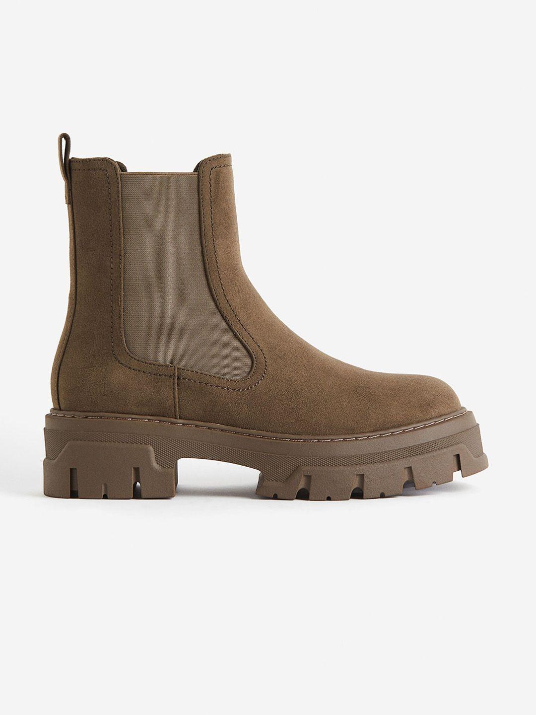 h&m women chunky chelsea boots