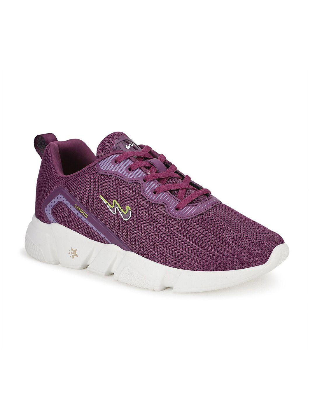 campus women purple mesh running non-marking shoes