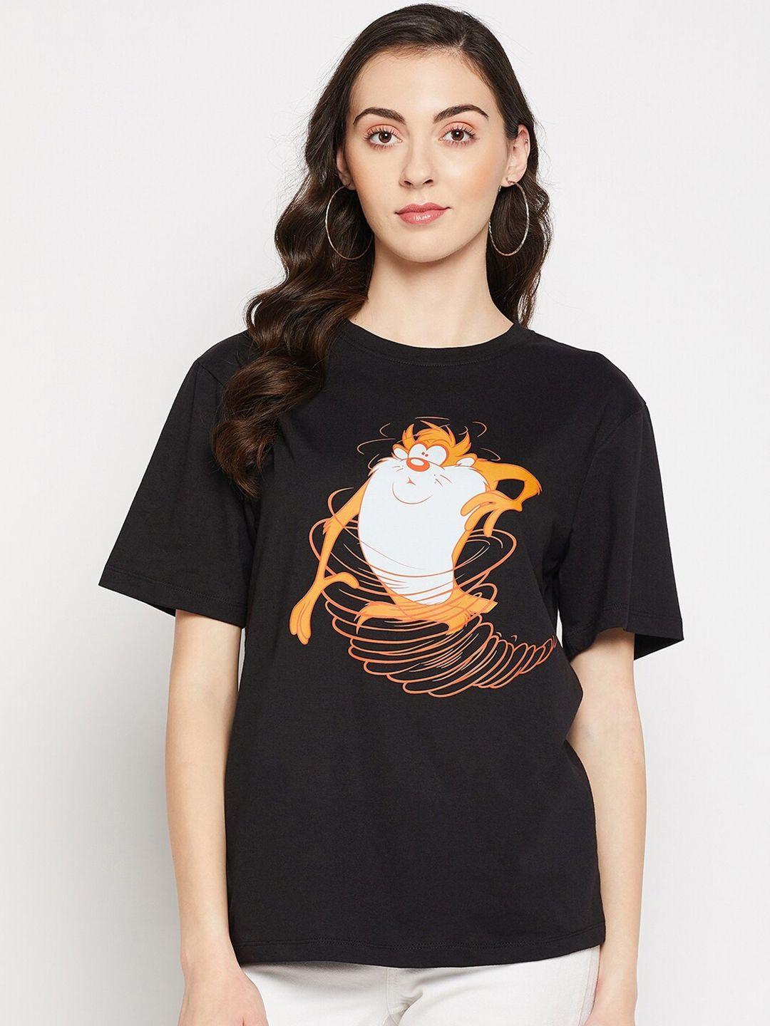 wear your mind looney tunes printed pure cotton t-shirt