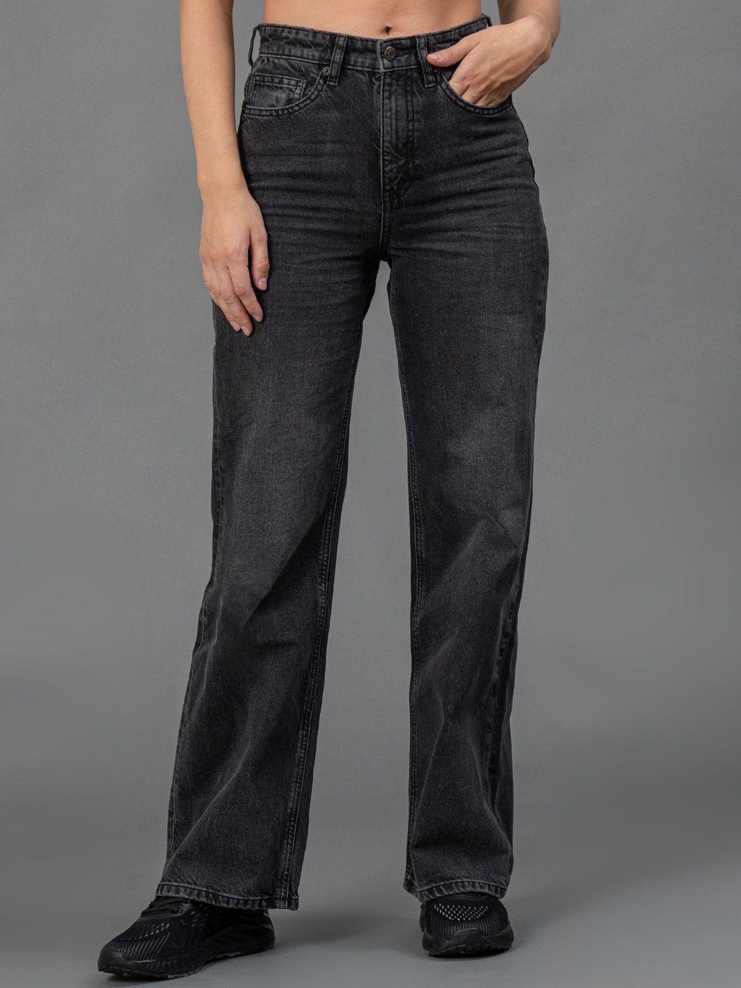 mode by red tape wide leg high-rise light fade jeans