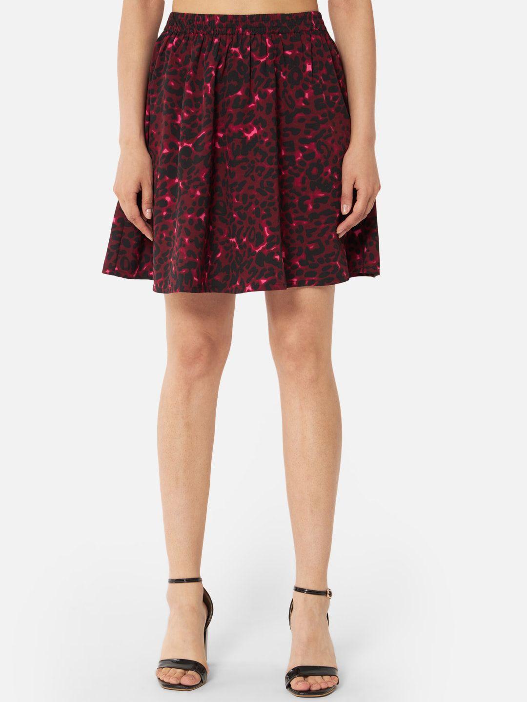 baesd animal printed a-line skirt