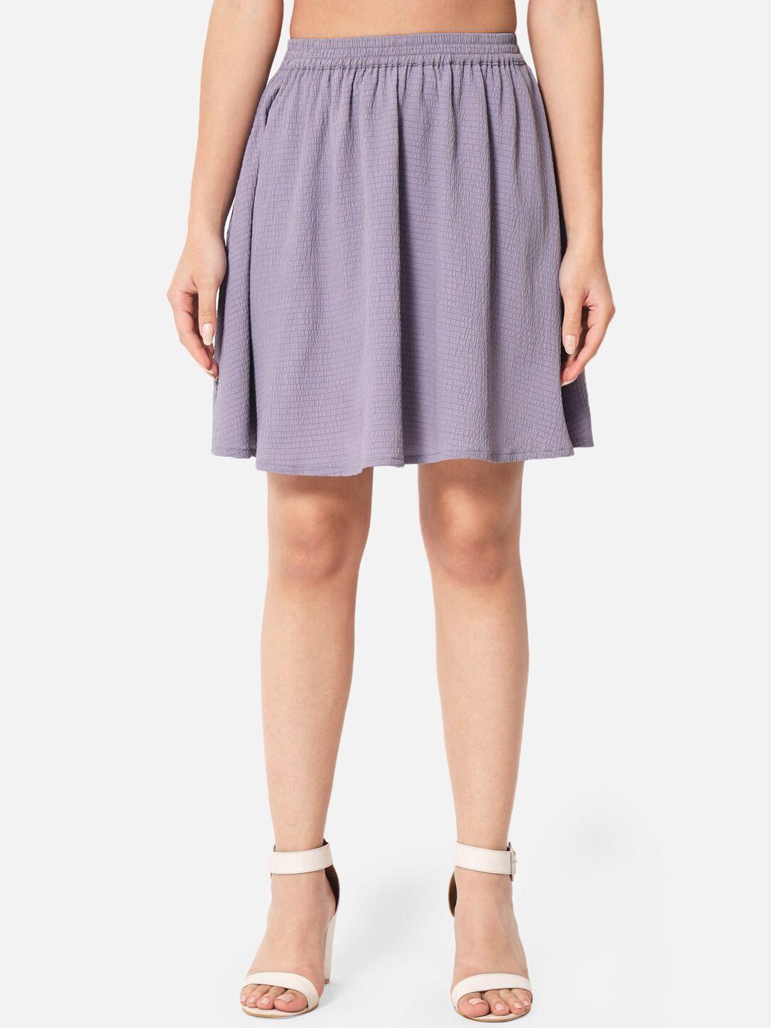 baesd self-design flared above knee-length skirt