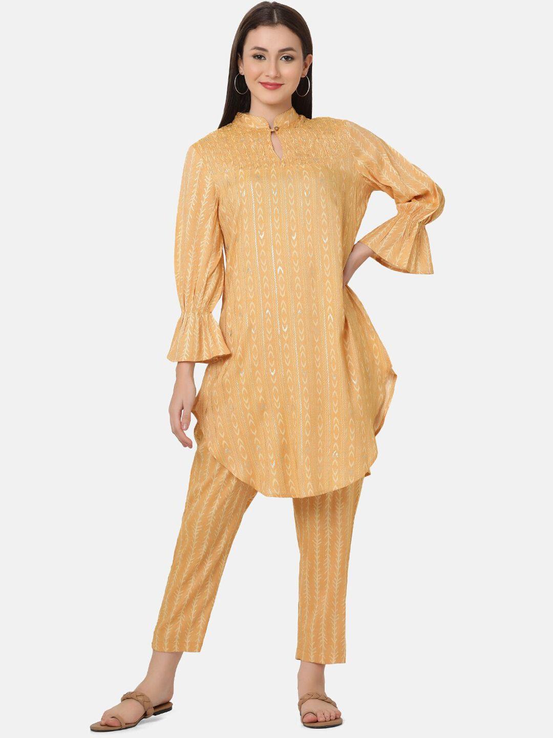 ffu ethnic motifs printed a-line kurta with trousers