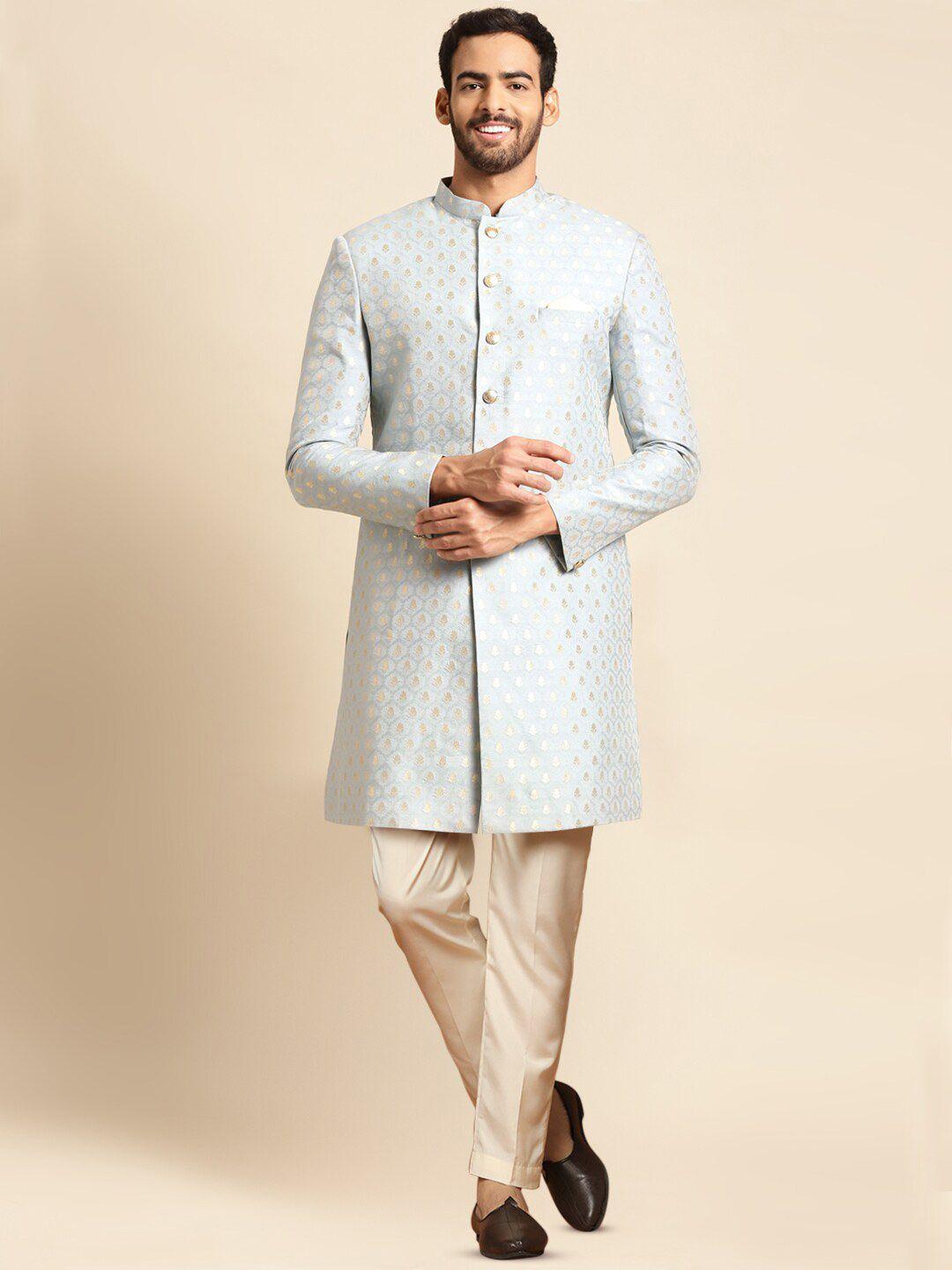 kisah self design sherwani set