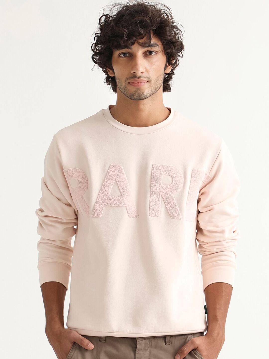 rare rabbit typography printed cotton sweatshirt