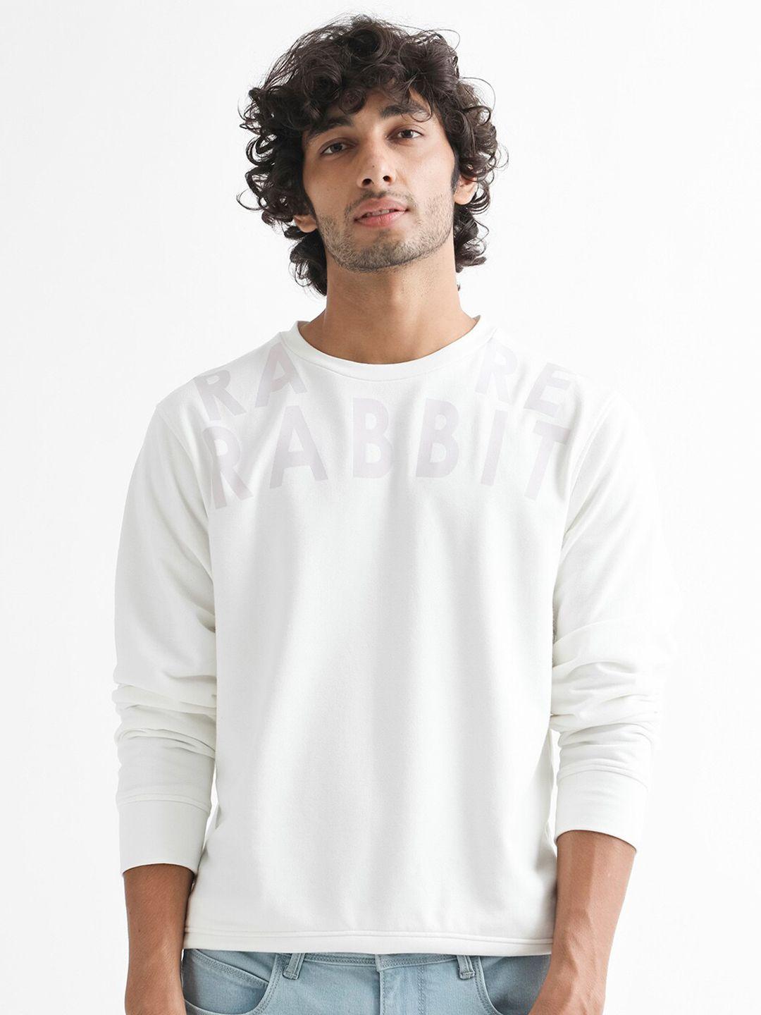 rare rabbit men off white sweatshirt