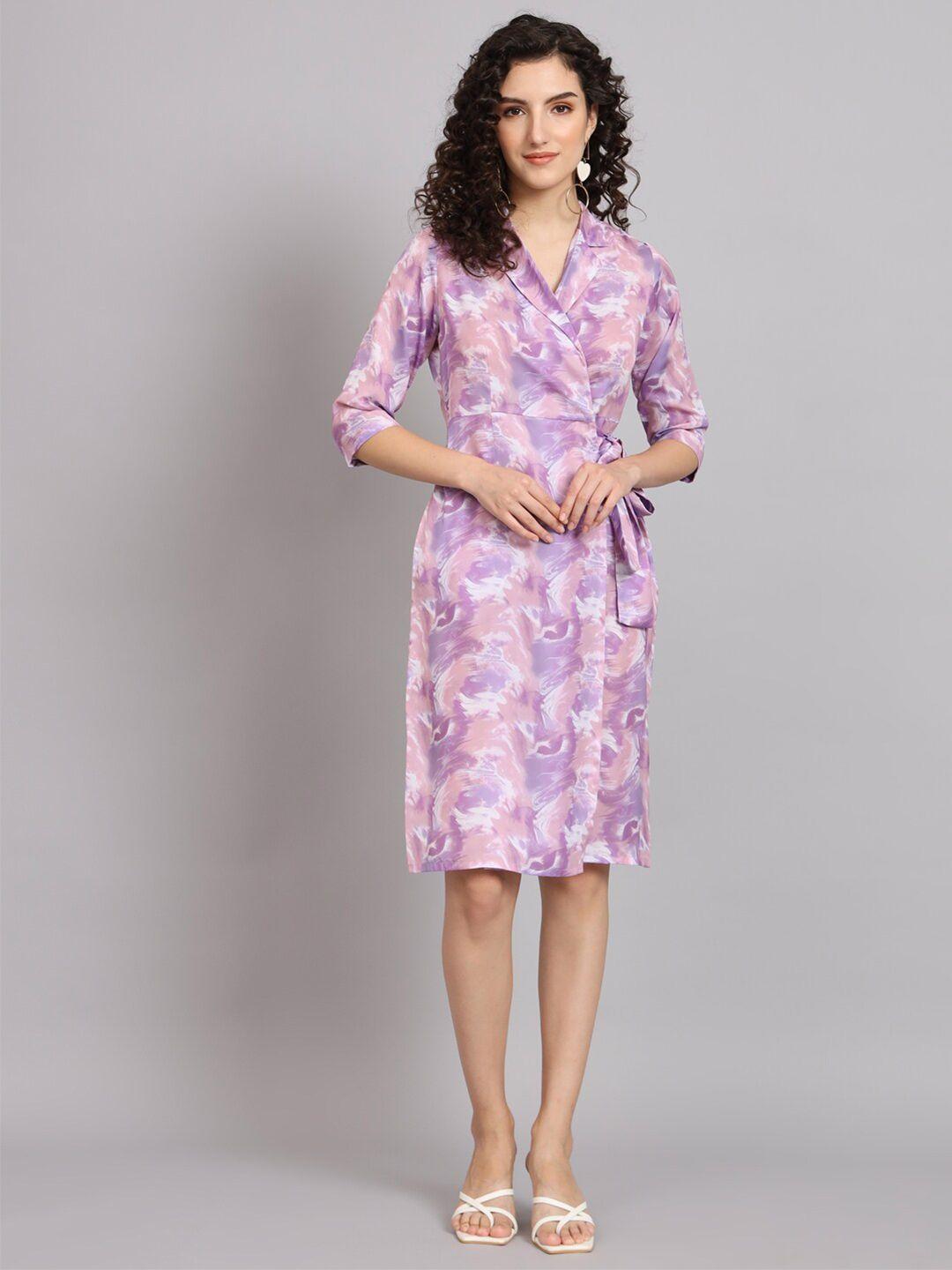 powersutra purple print sheath dress