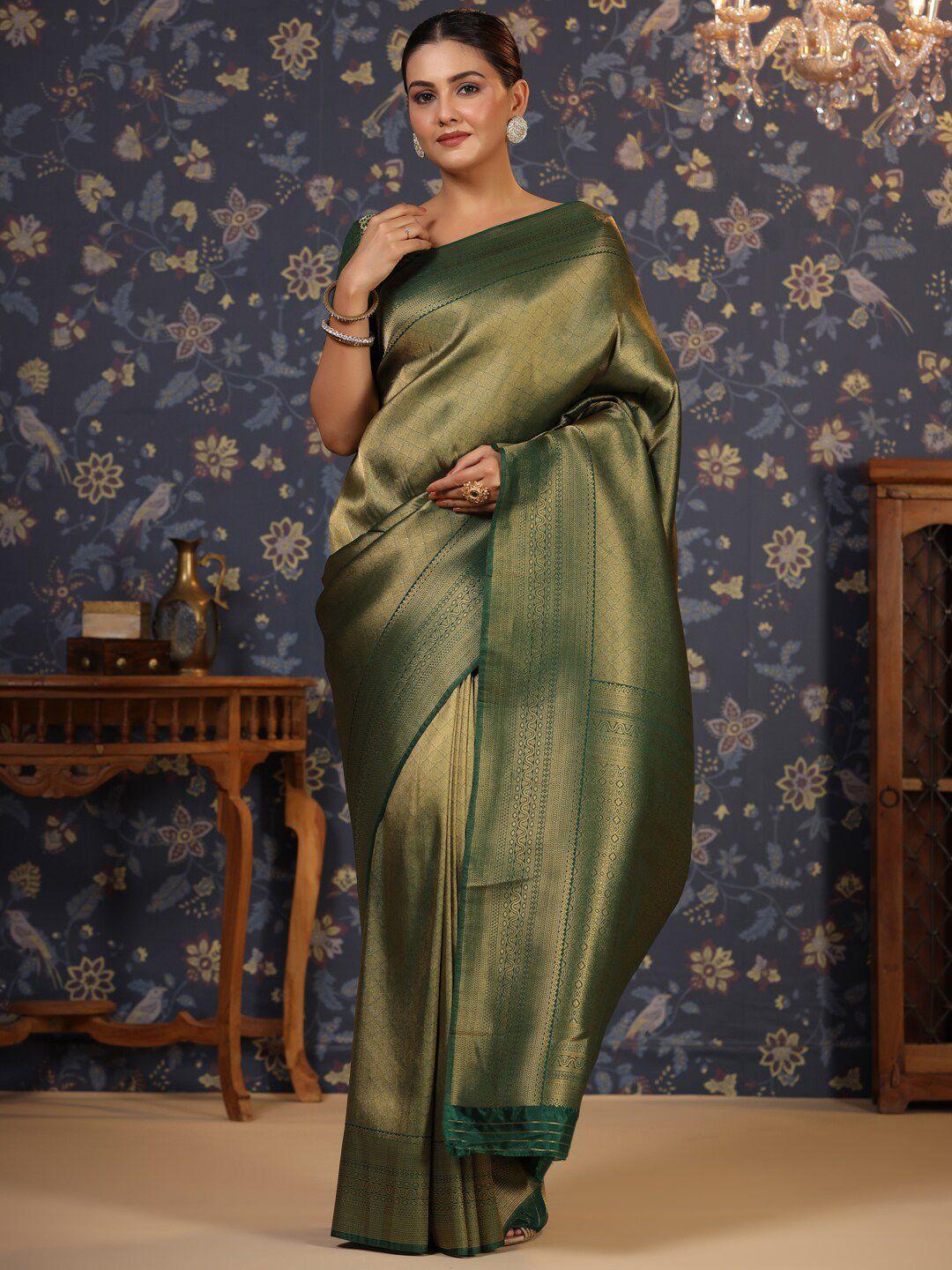 house of pataudi ethnic motifs woven design zari banarasi saree