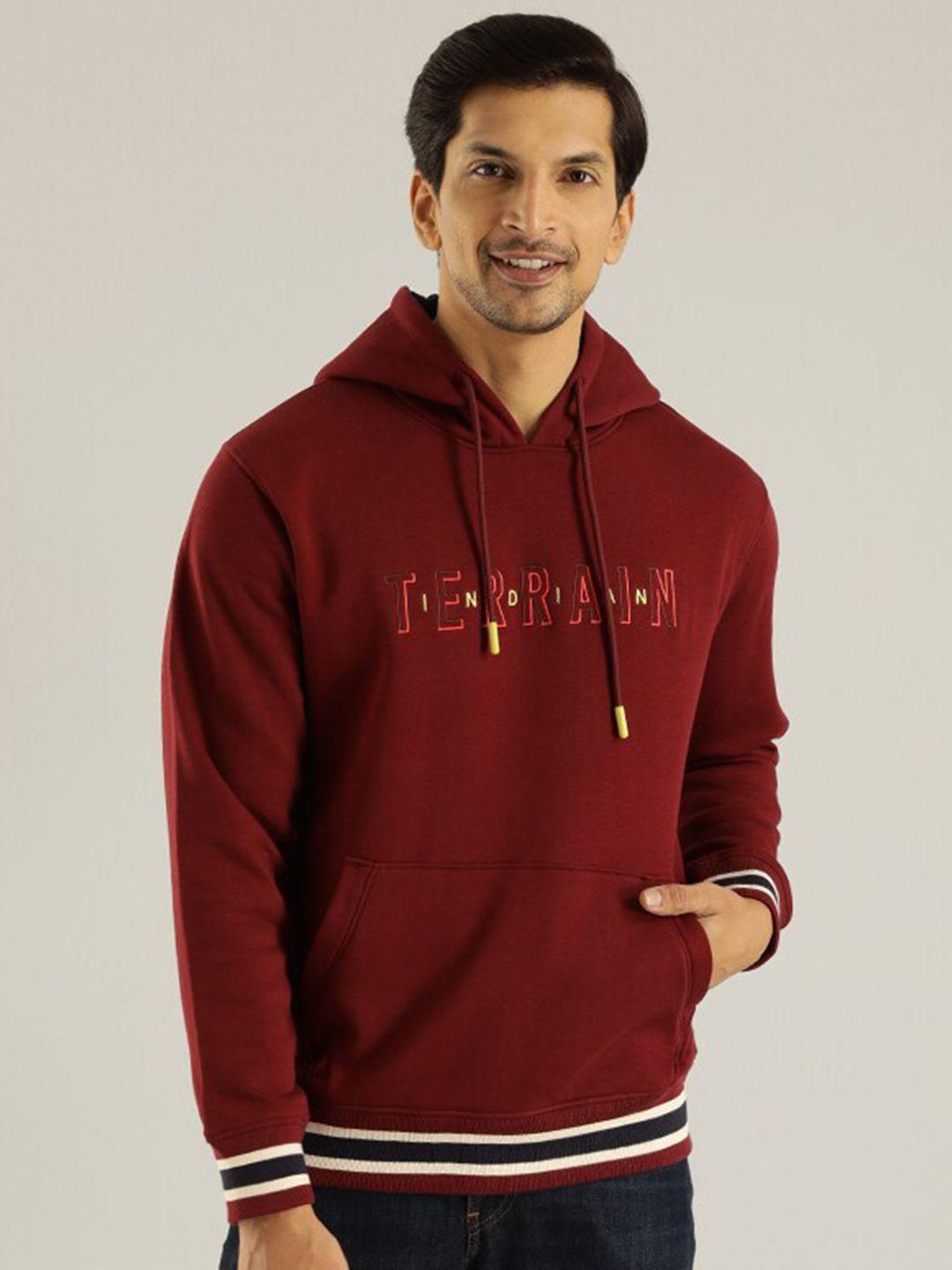 indian terrain men maroon sweatshirt