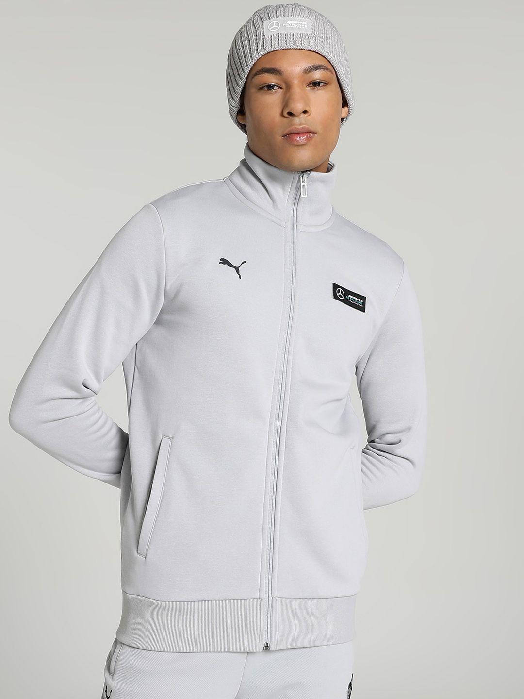 puma mock collar cotton bomber jacket