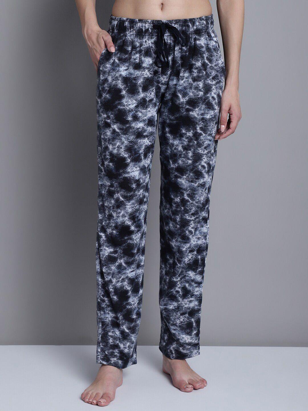 shararat women abstract printed pure cotton lounge pants