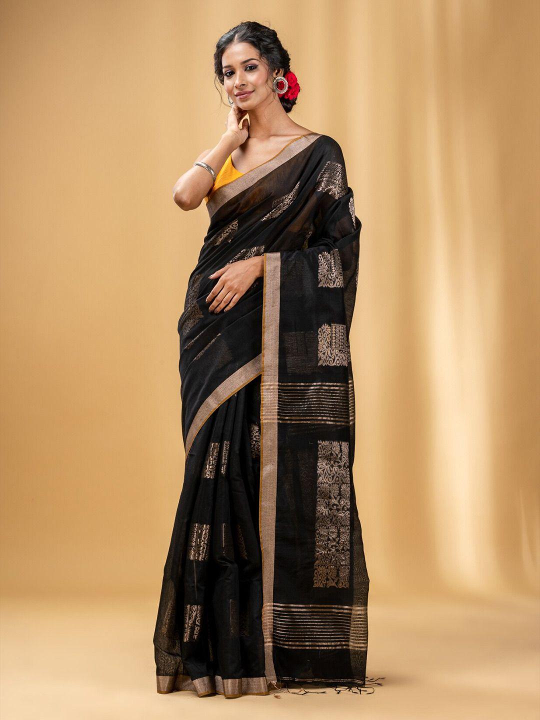 charukriti ethnic motifs woven design zari saree