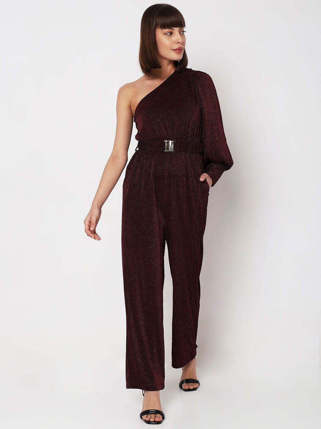 vero moda one shoulder basic jumpsuit