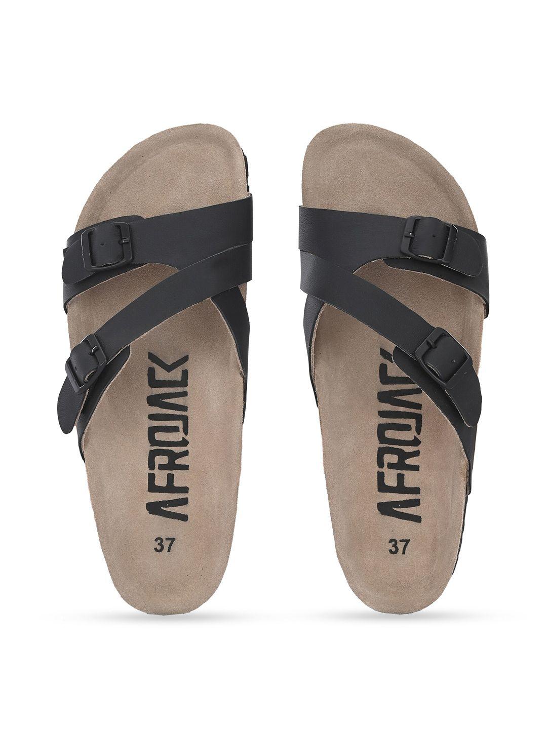 afrojack women black & beige sliders