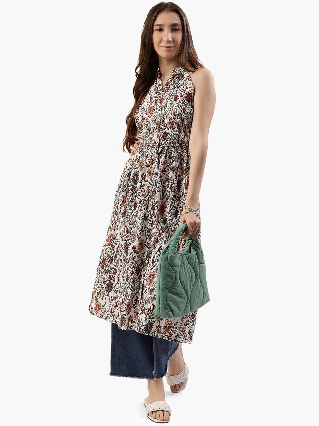 virgio floral printed kurta with palazzos