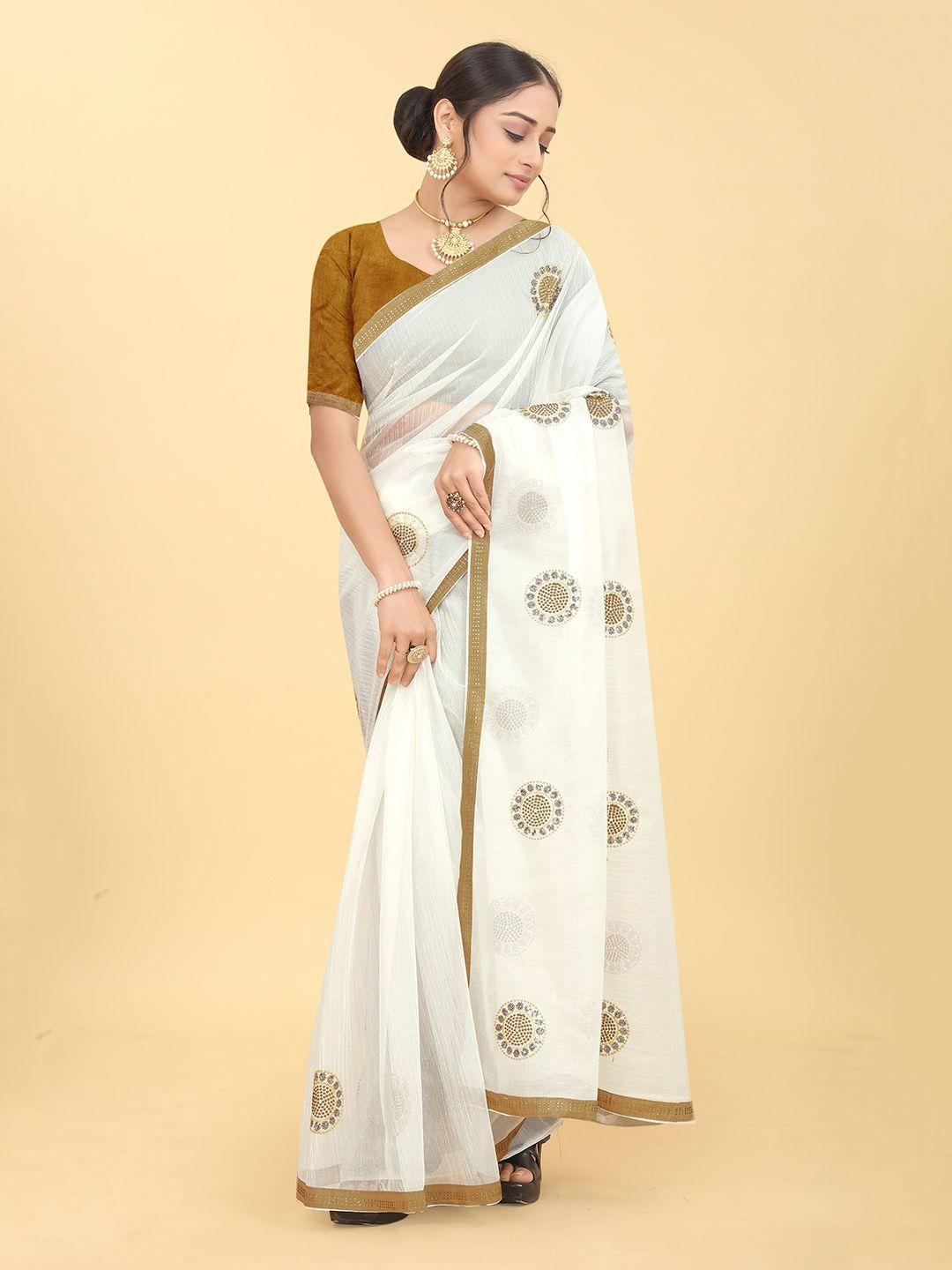 kiwie ethnic motifs embroidered sequinned organza saree