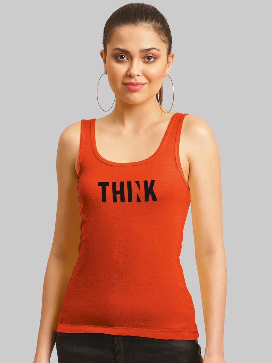 fbar typography printed sleeveless tank top