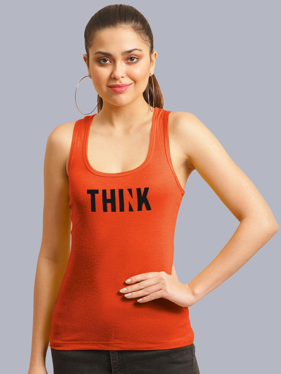 fbar typography printed cotton tank top