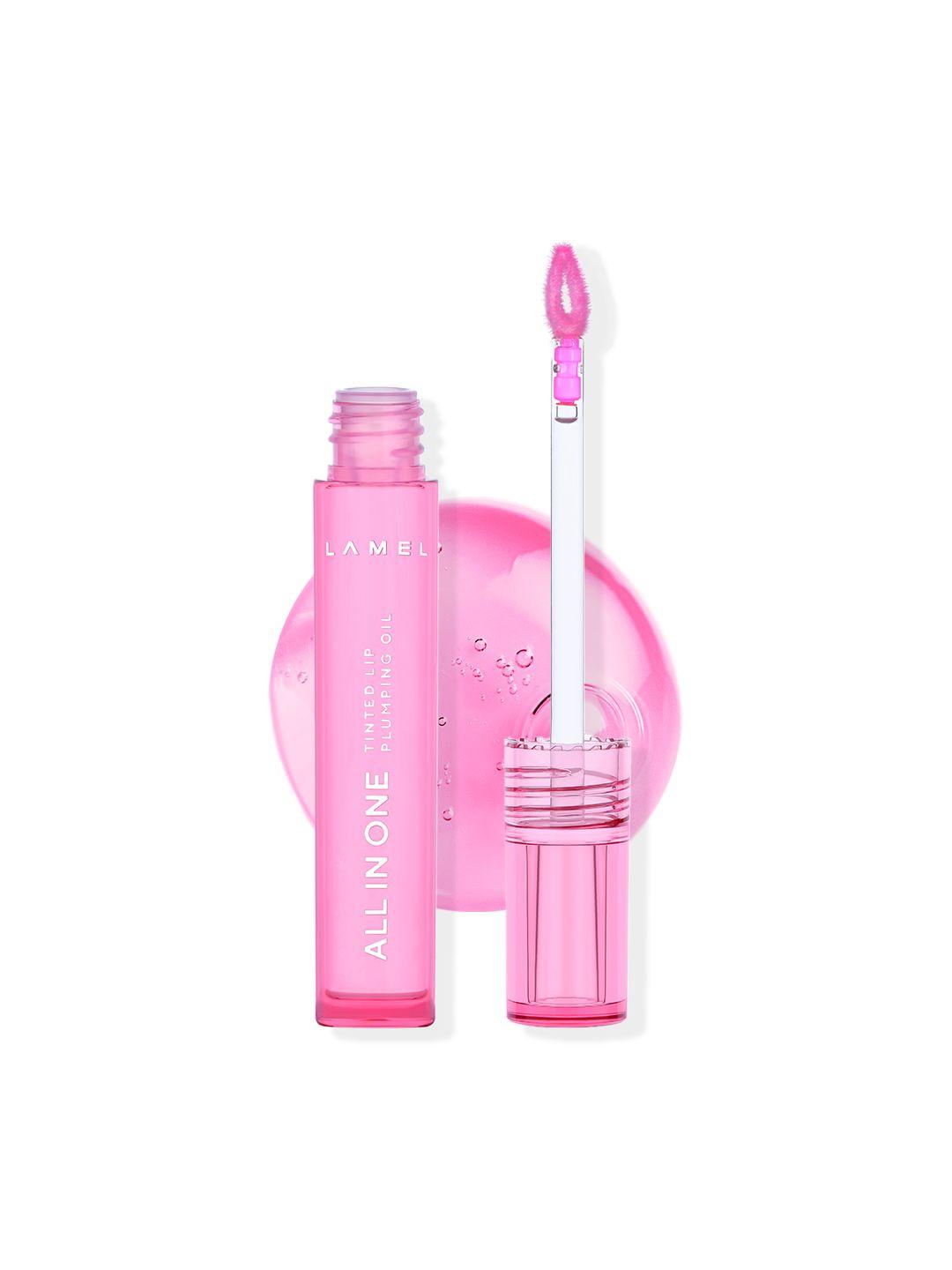 lamel nourishing all in one tinted lip plumping oil for dry lips 3ml - pink sparkle 402