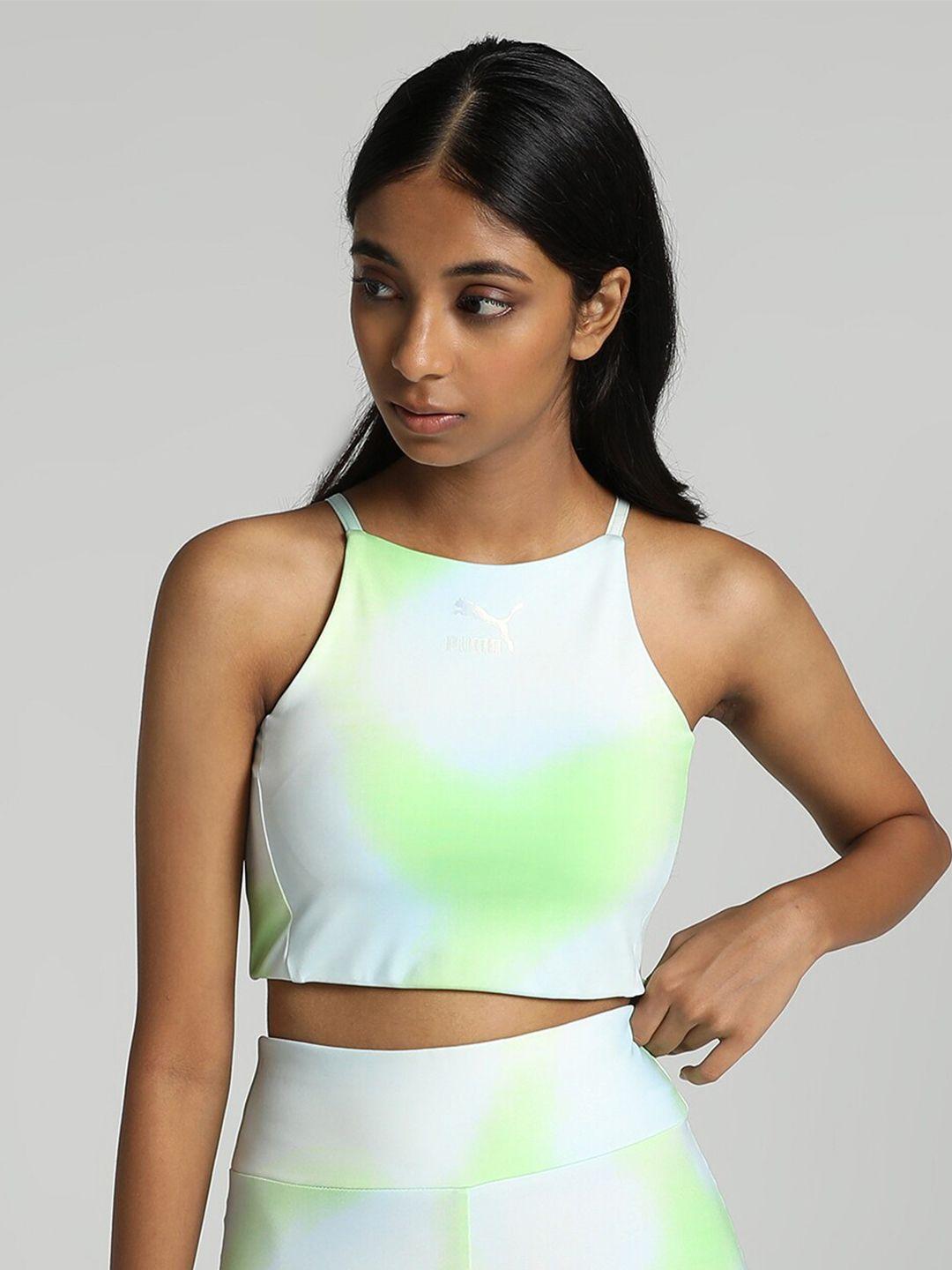 puma printed cotton crop top