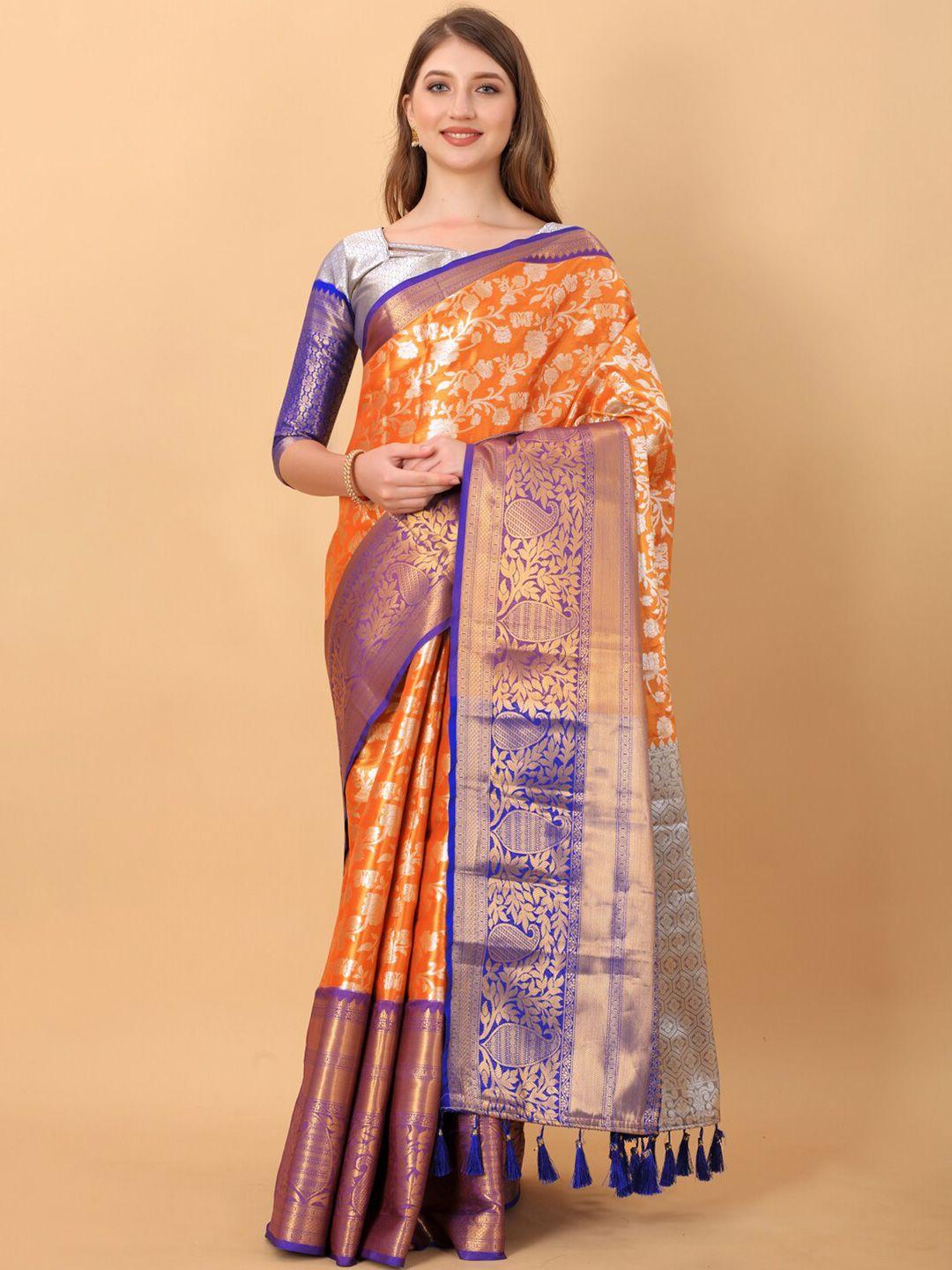 jatriqq woven design zari kanjeevaram saree