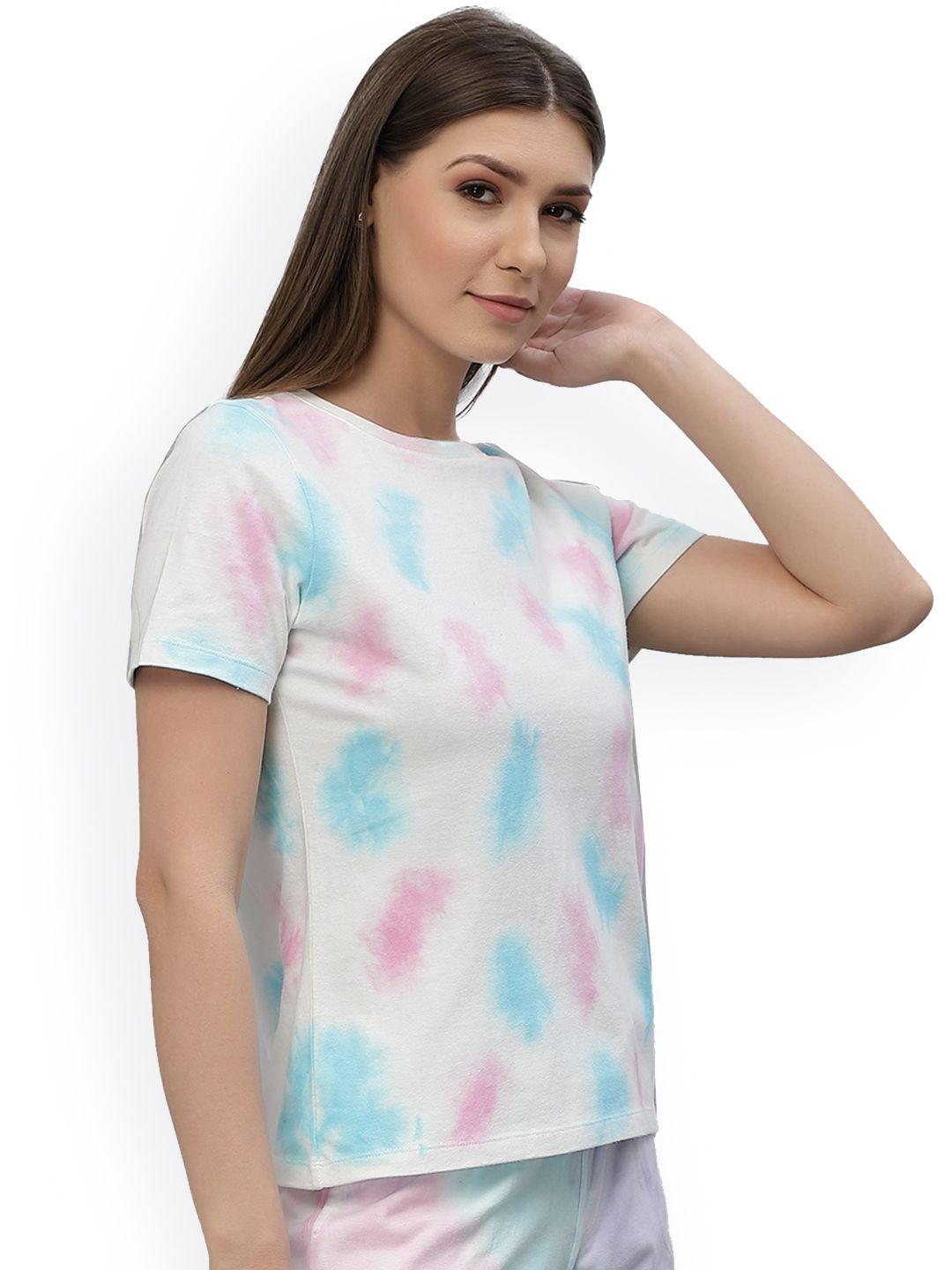 nimble tie and dye round neck tshirt with shorts co-ords