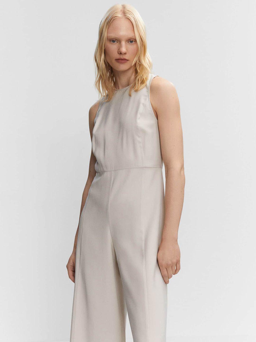 mango solid culotte jumpsuit