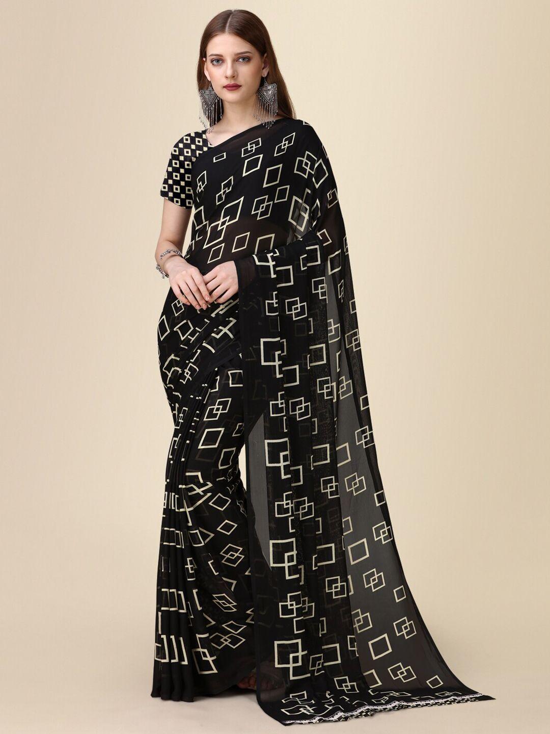 dori geometric printed pure georgette saree