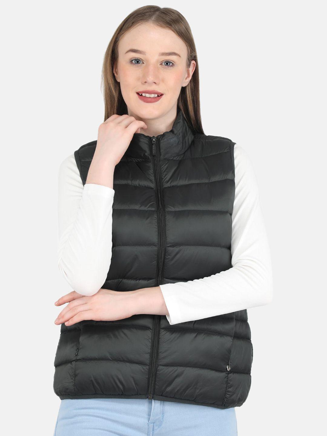 monte carlo sleeveless puffer jacket with zip detail