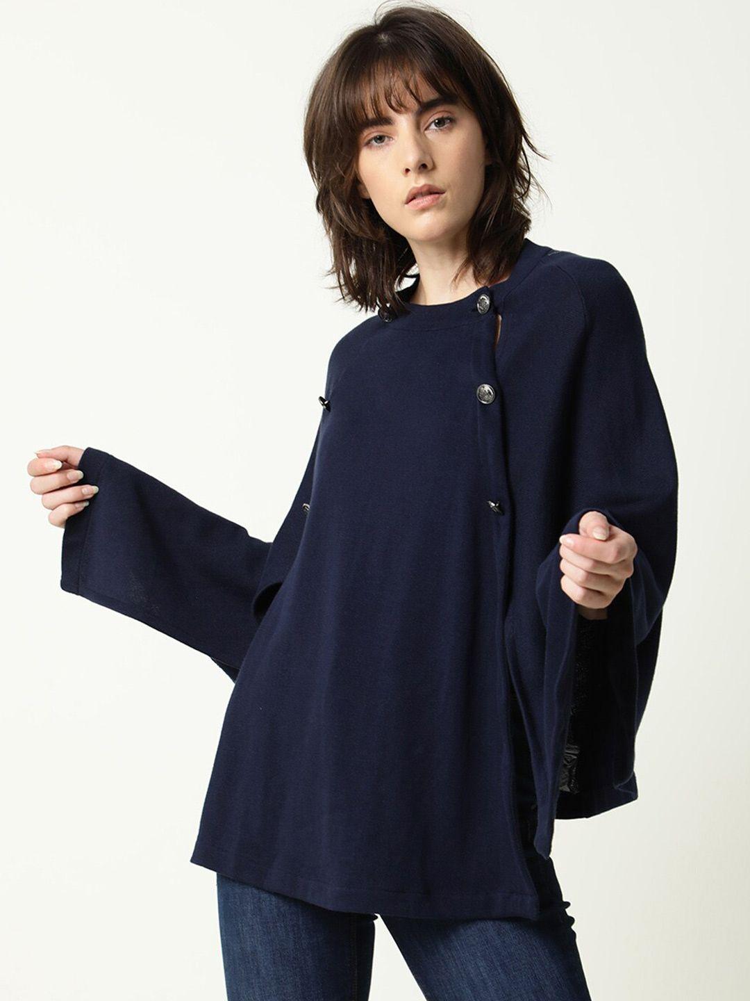 rareism women navy blue poncho