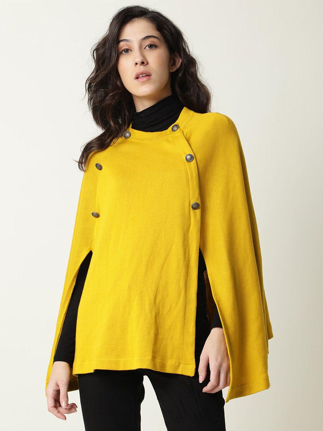 rareism women mustard poncho