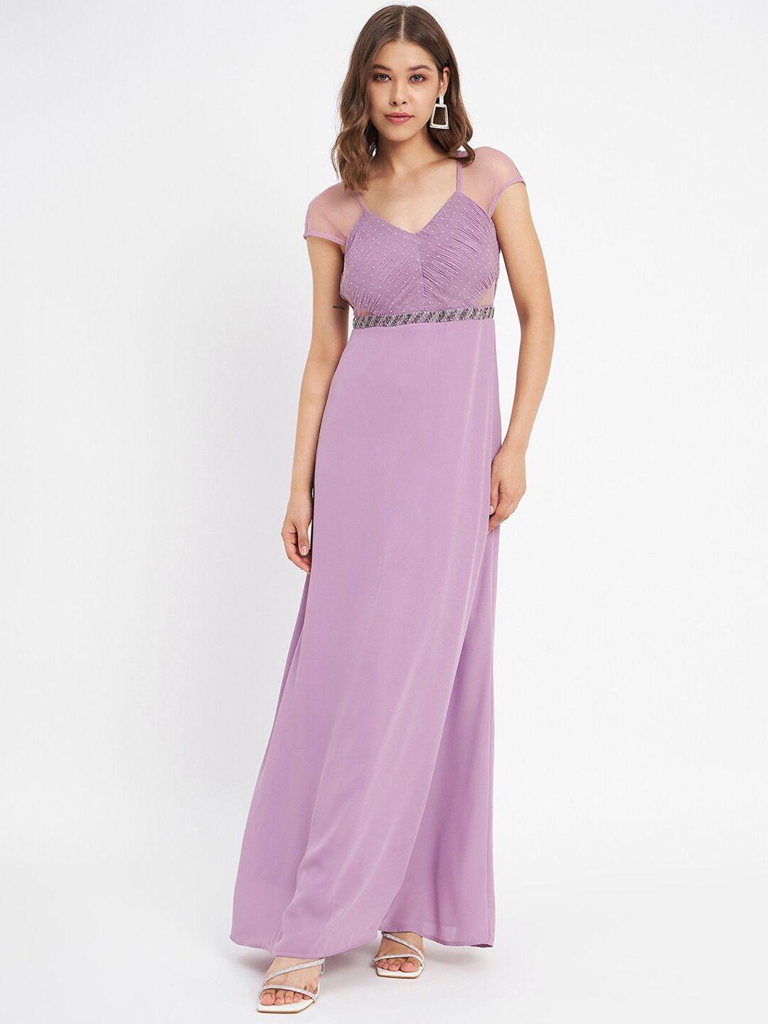 madame mauve maxi dress