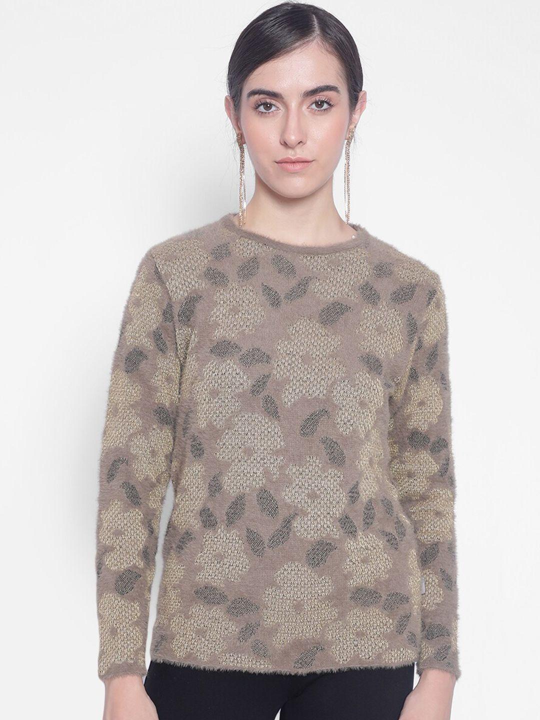 crimsoune club self design floral printed pullover