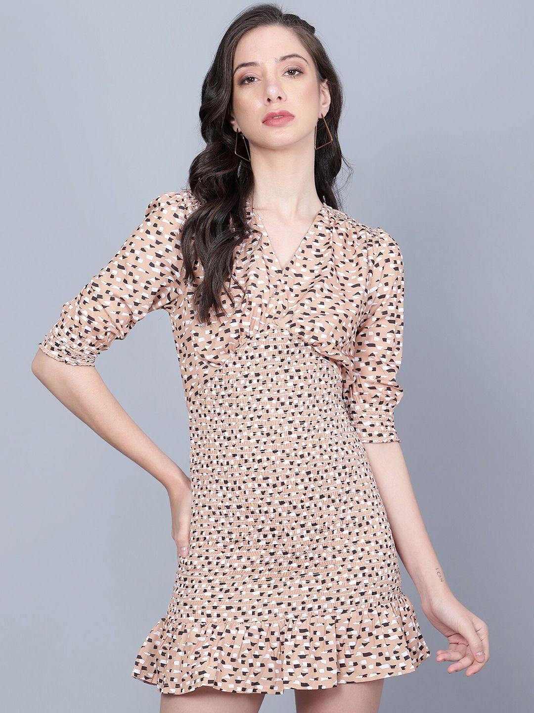 roadster printed fit & flare dress