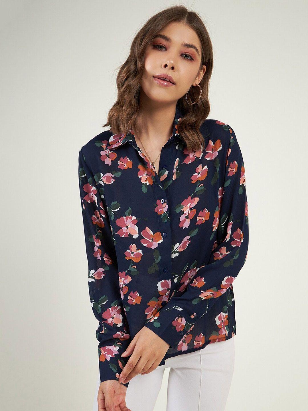 june & harry relaxed floral printed casual shirt