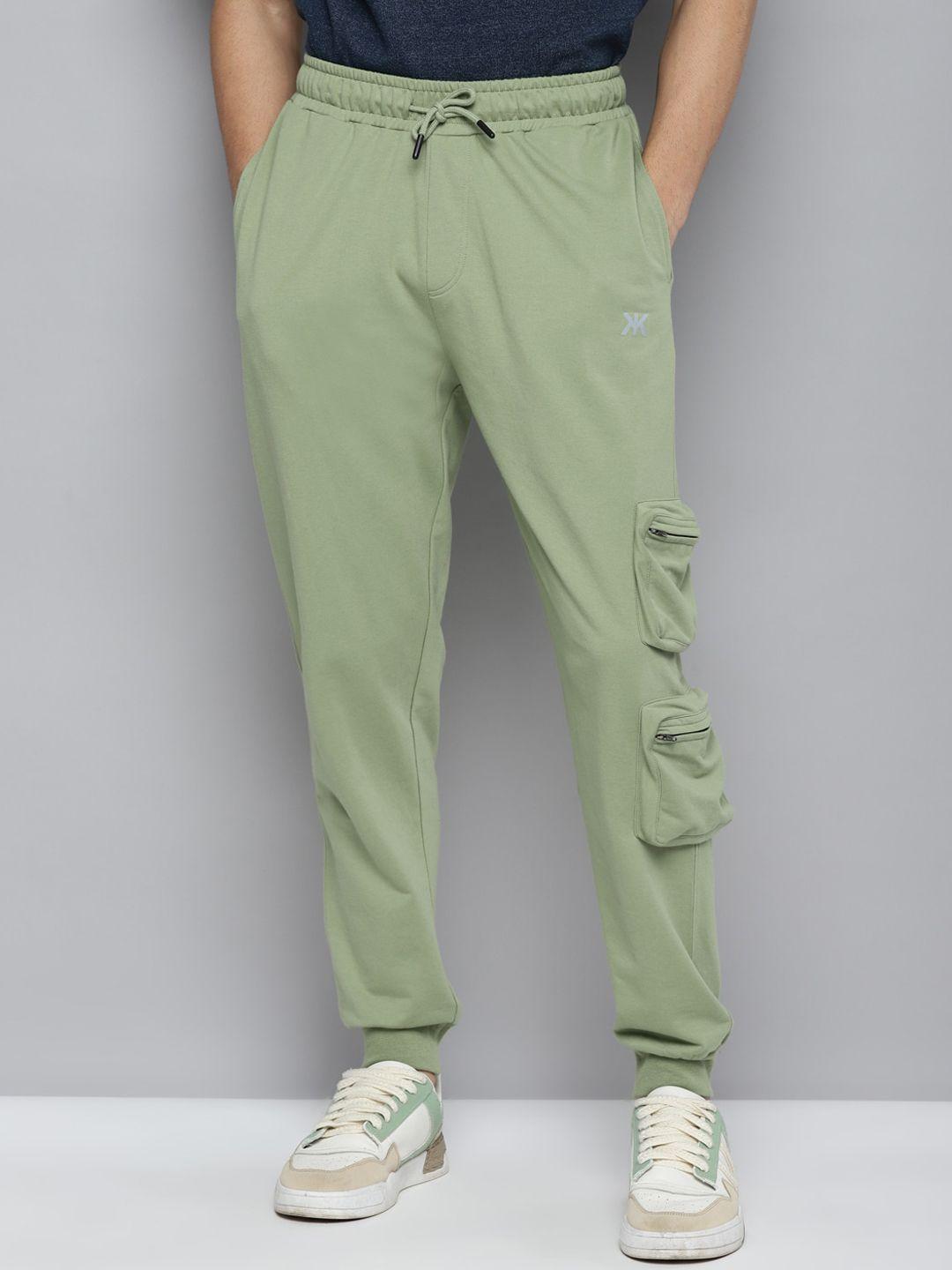 kook n keech green men pure cotton joggers