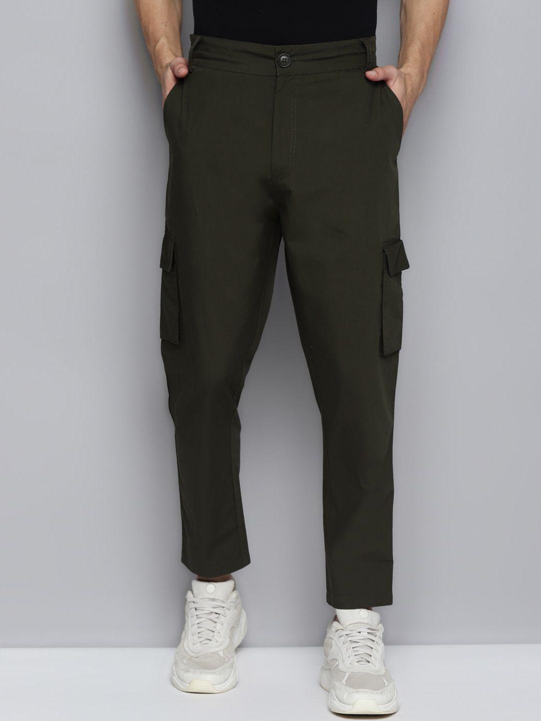 kook n keech men mid-rise pure cotton cargos