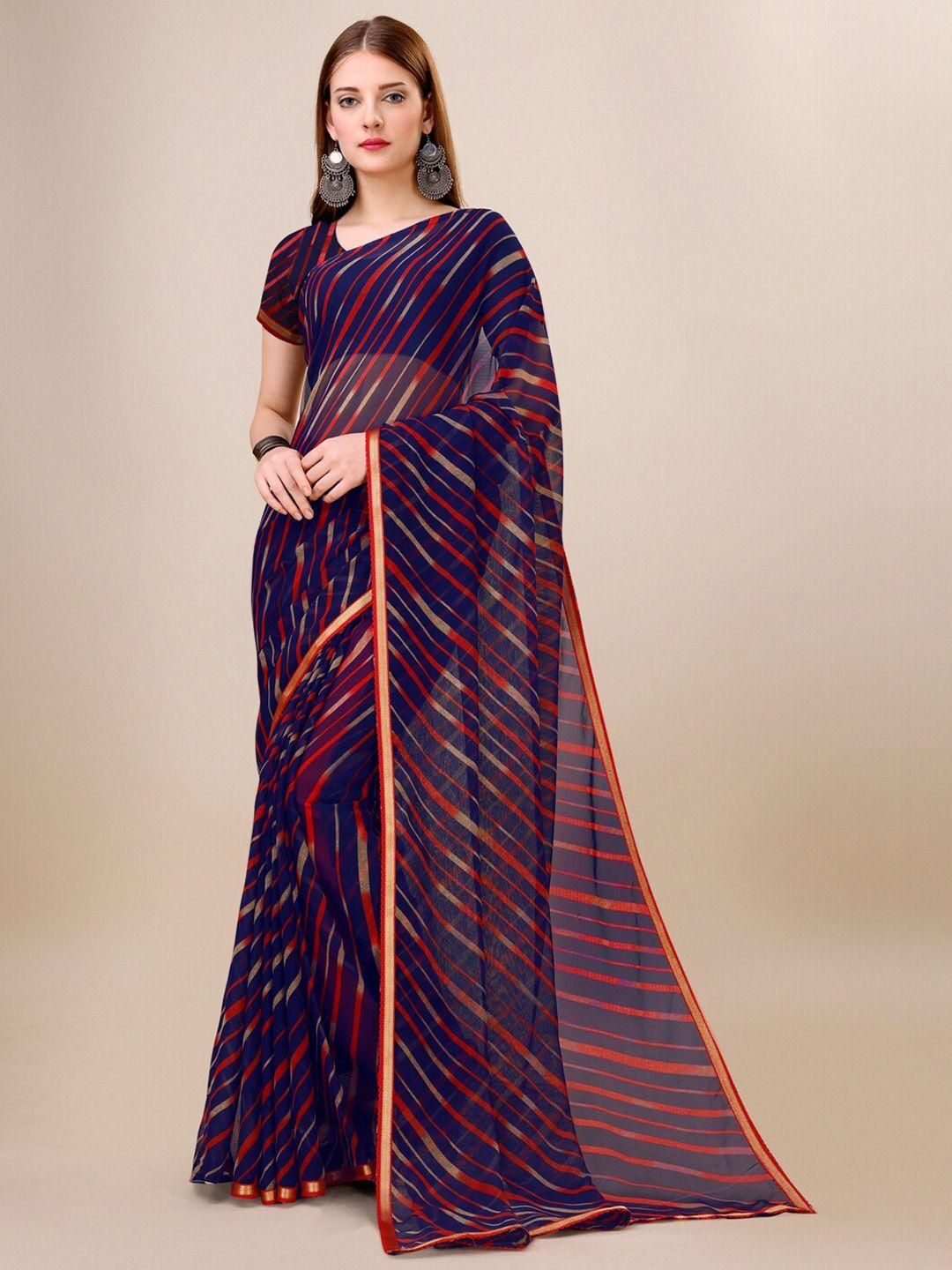 dori striped pure chiffon saree