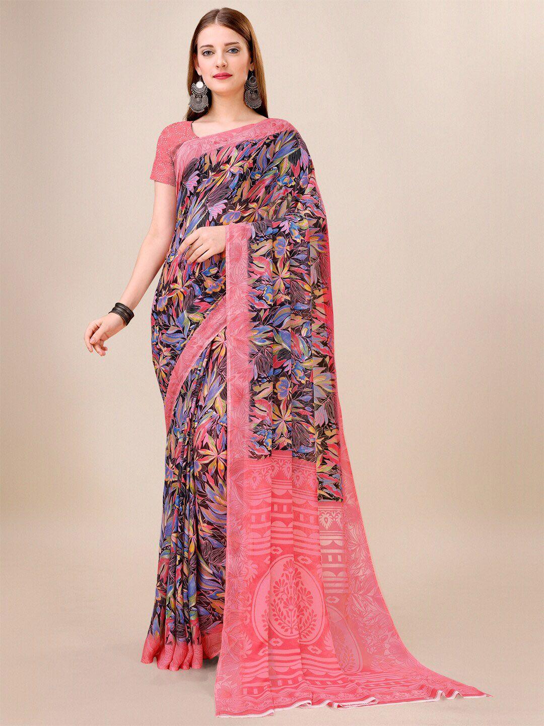 dori floral printed pure georgette saree