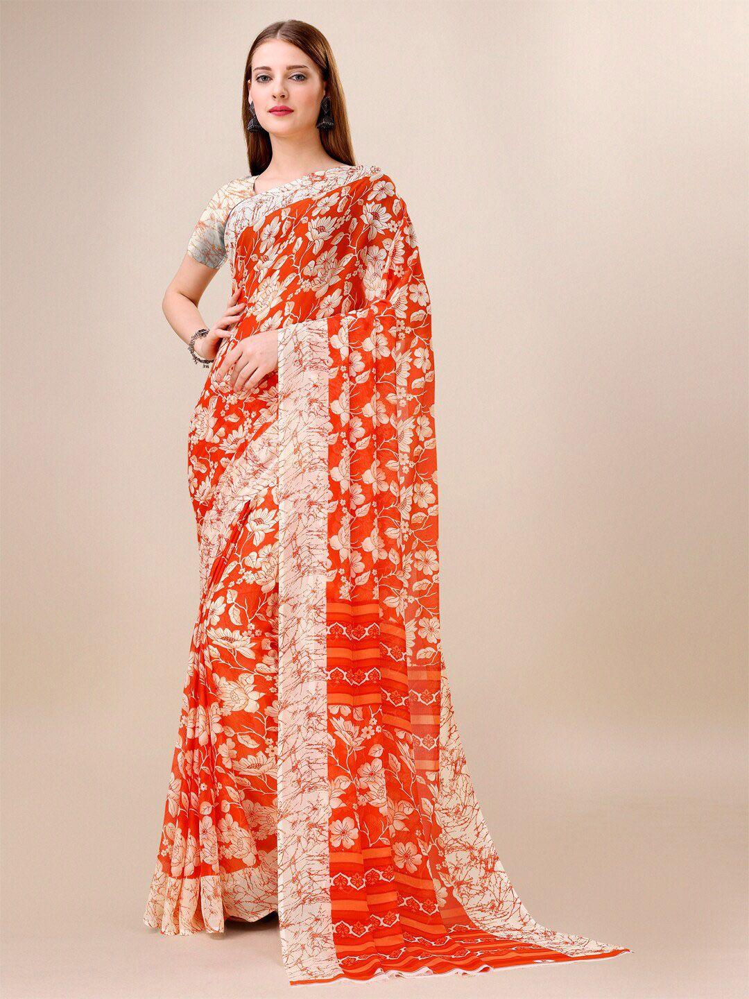 dori floral printed pure georgette saree