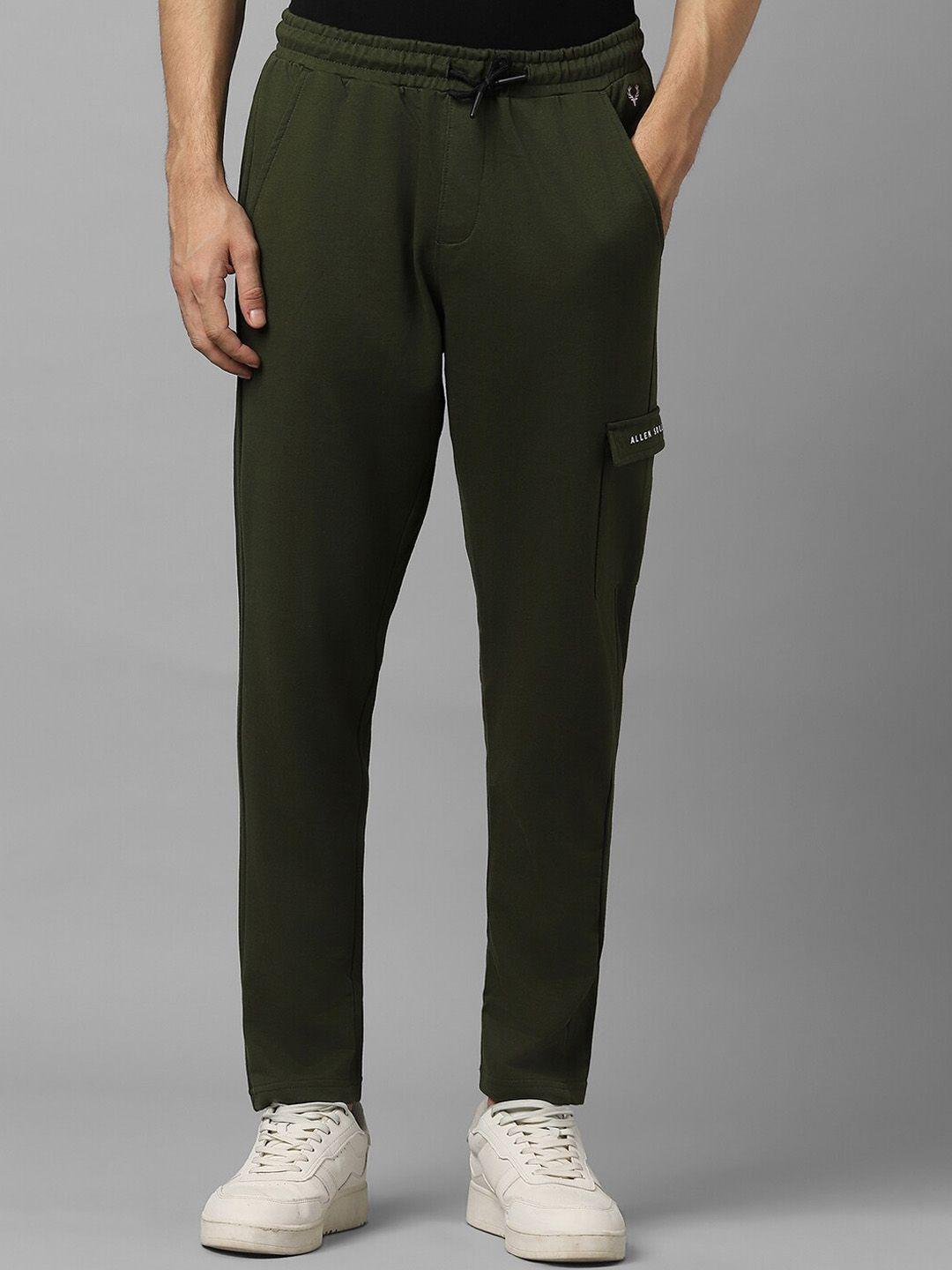 allen solly men regular fit mid-rise track pants