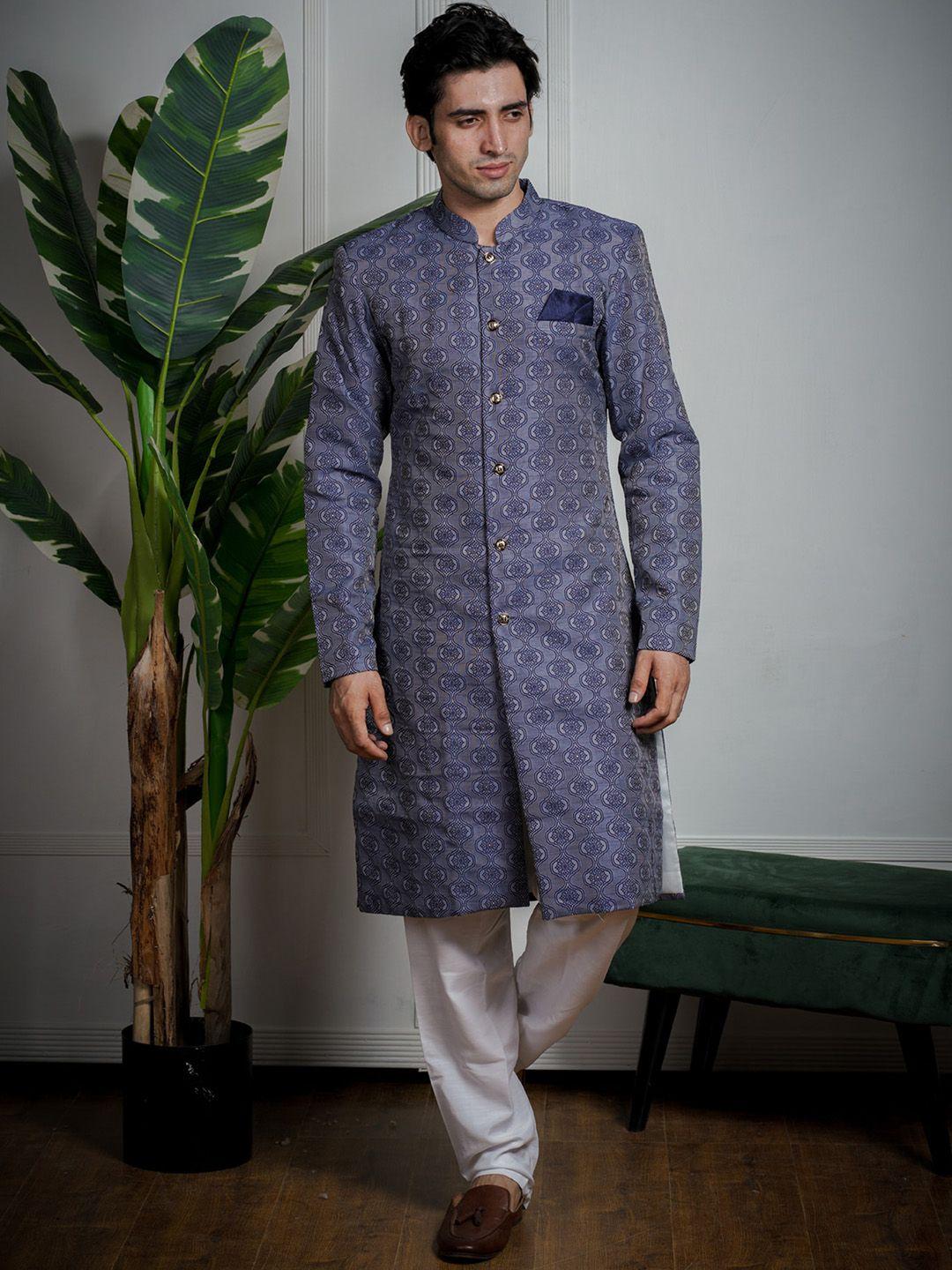 amzira self-designed cotton sherwani set